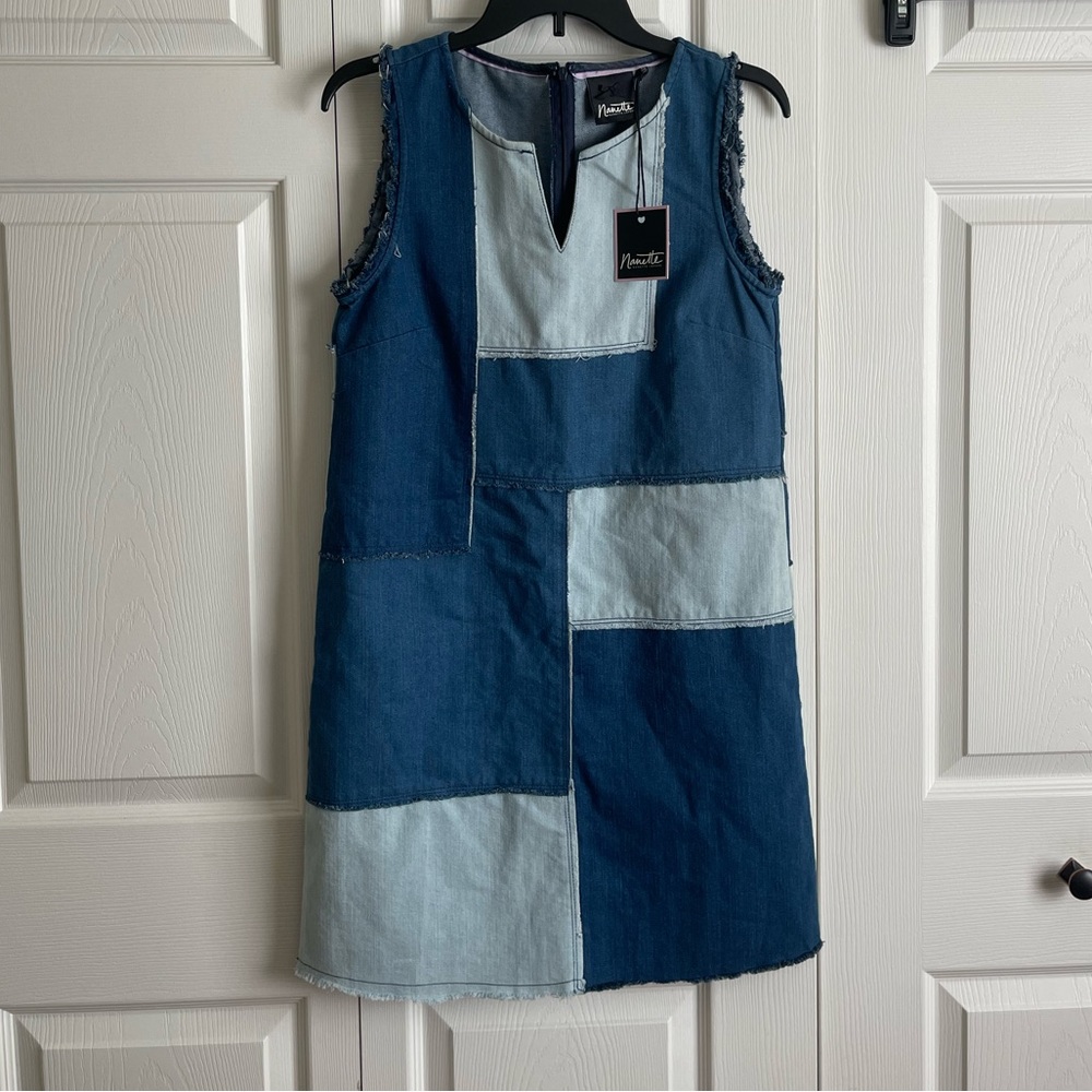 Nanette Lepore Vintage Patchwork Demin Dress